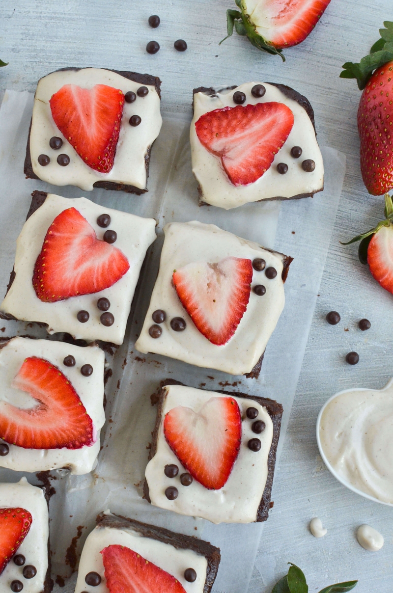 Strawberries and Cream Brownies