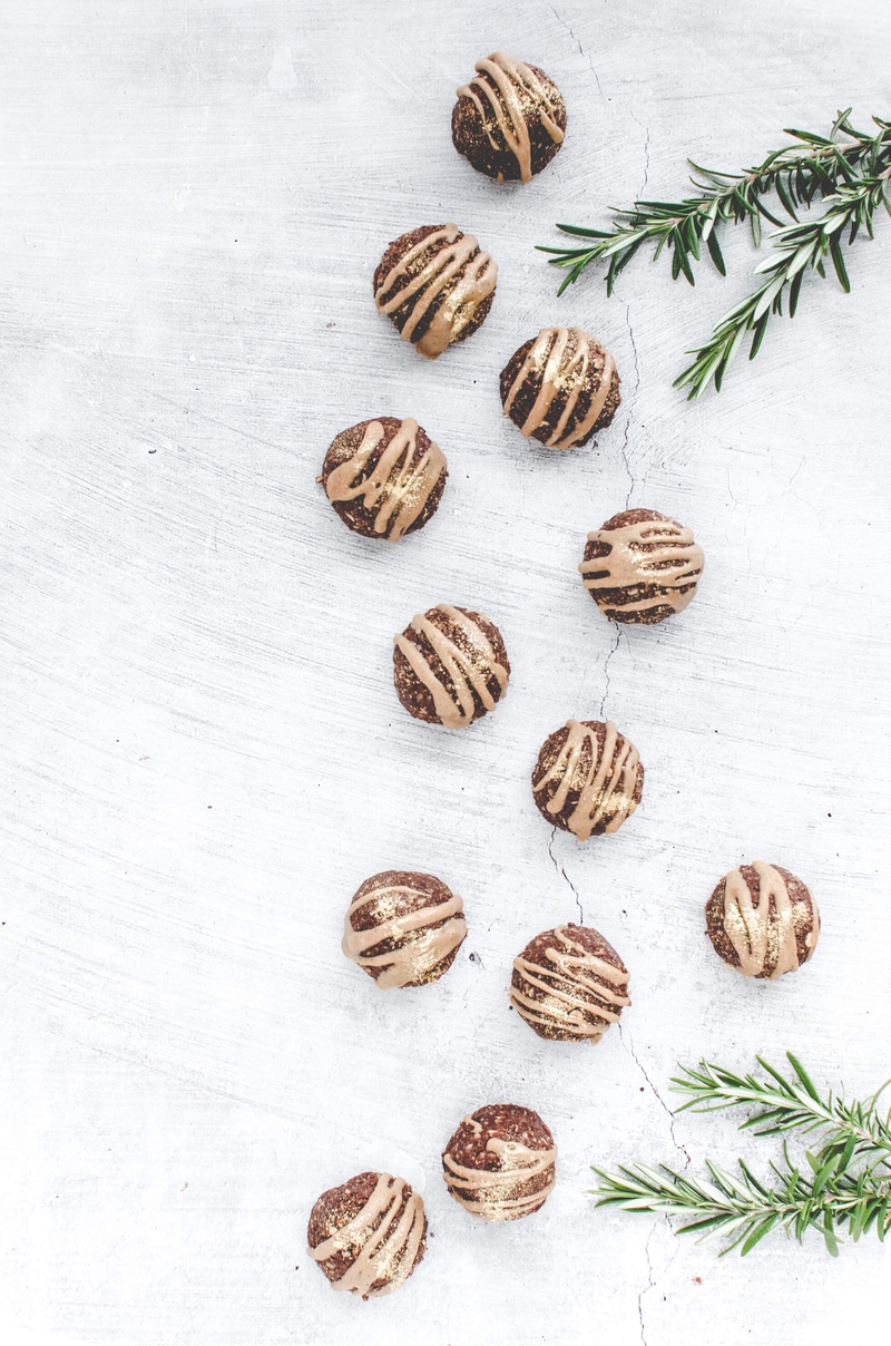 No-Bake Gingerbread Mounds on concrete background