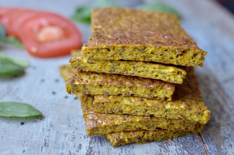 Golden Cauliflower Flatbread Slices
