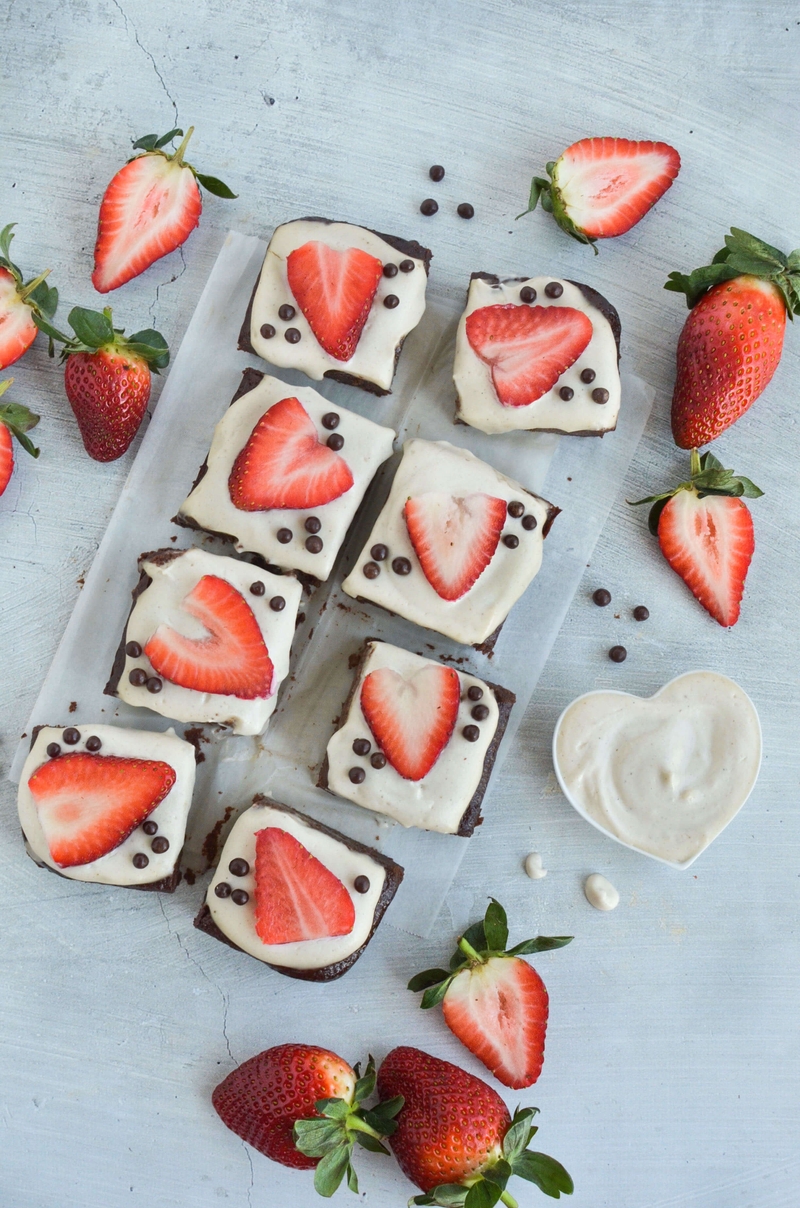Strawberries and Cream Brownies