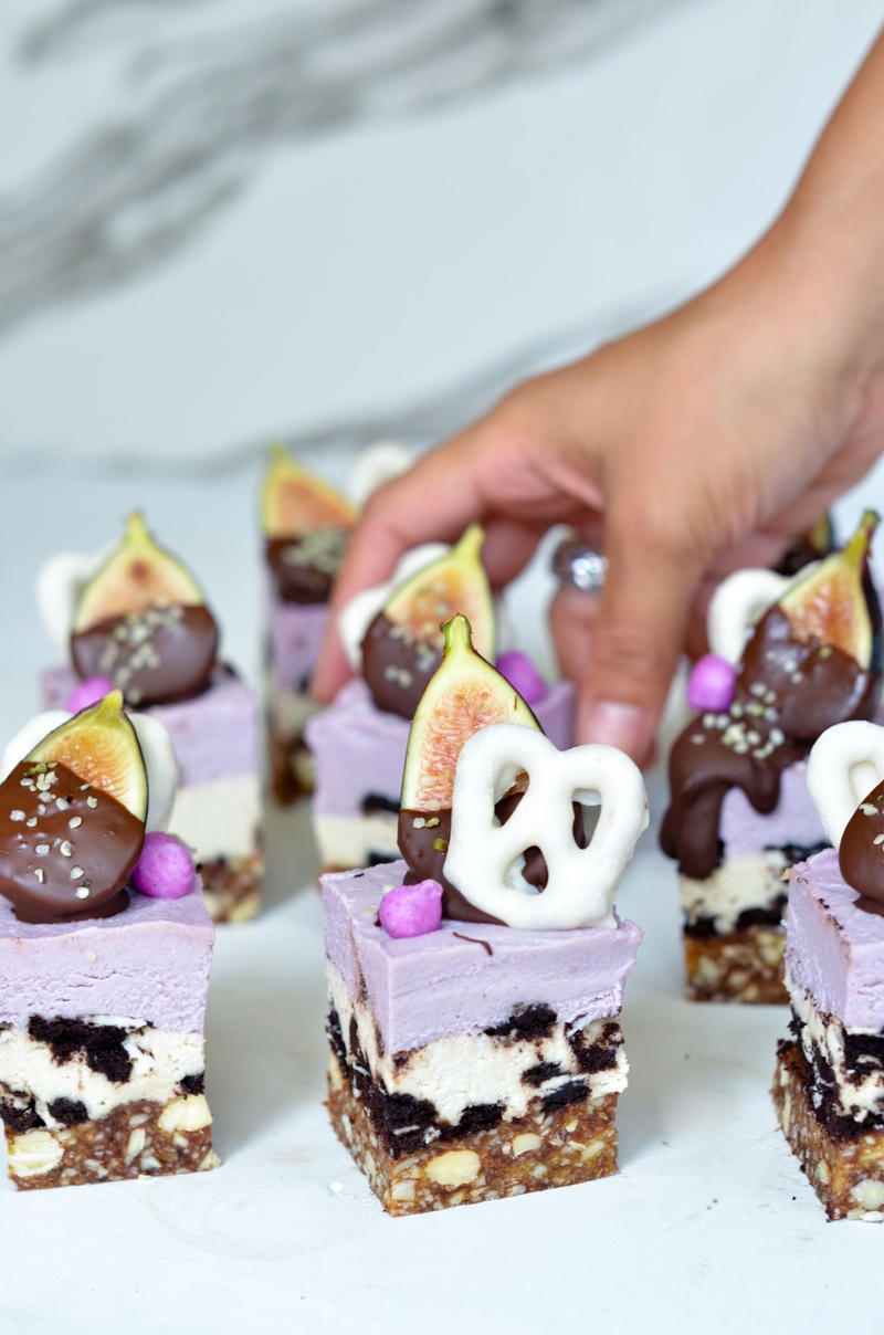 Ube Cheesecake Bites