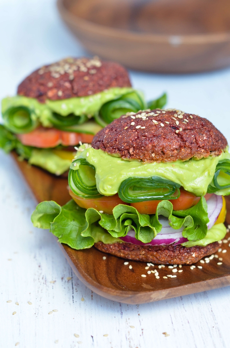 Cauliflower Beet Burgers